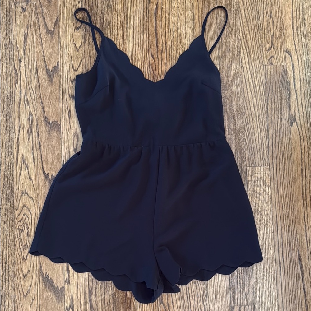 Lush Scallop Edge Romper NEW